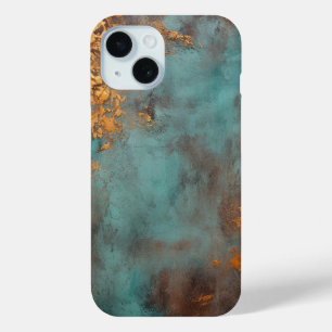 Copper Patina Rustic Metallic  iPhone 15 Case
