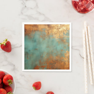 Copper Patina Rustic Metallic Napkin