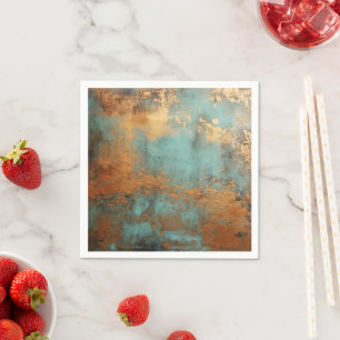 Copper Patina Rustic Metallic Napkin