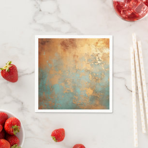 Copper Patina Rustic Metallic Napkin