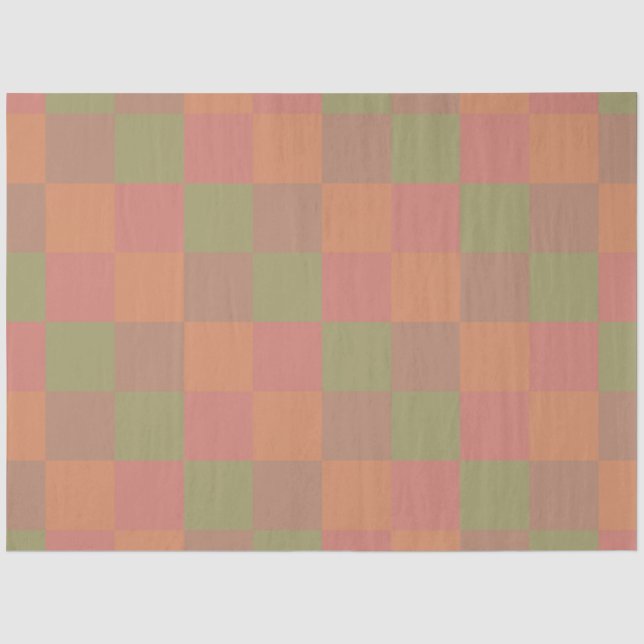 Copper Plaid Tissue Paper (Front)