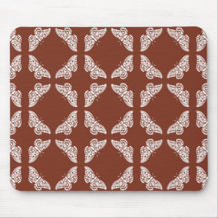 Copper Red Arts and Crafts Butterflies Mouse Pad