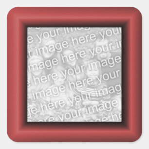 Copper Red Border Square Sticker