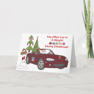 Copper Red Santa Holiday Card