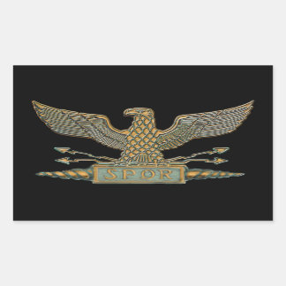 Copper Roman Eagle Rectangular Sticker