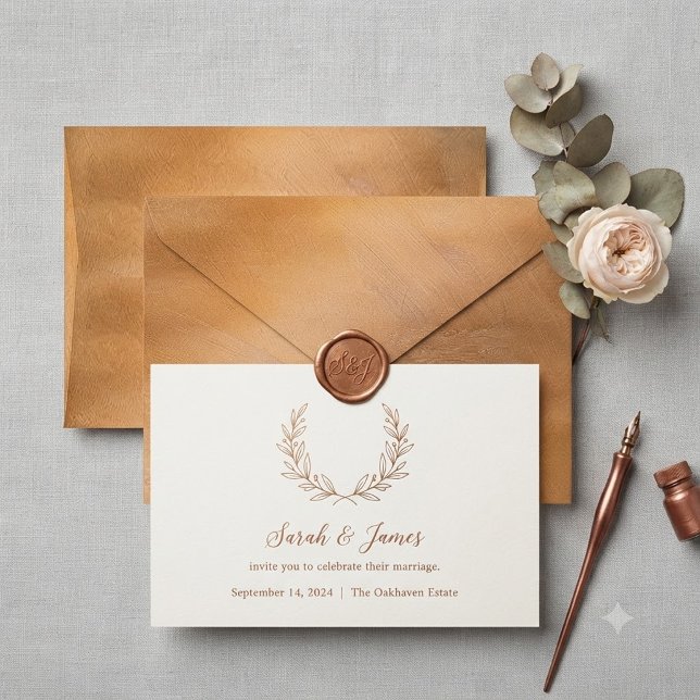 Copper Romantic Wedding Envelope (Creator Uploaded)