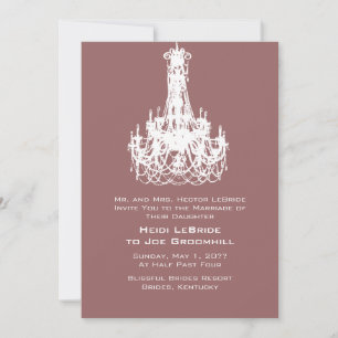Copper Rose Cute Colour Complementing Wedding Invitation