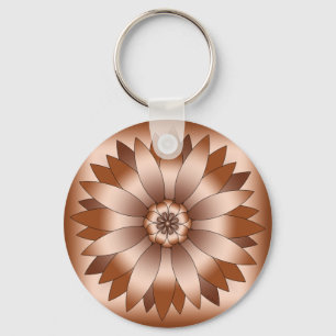Copper Rosette Key Ring