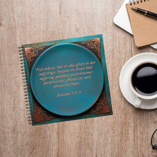 Copper Round Turquoise Spend Time w Jesus Journal