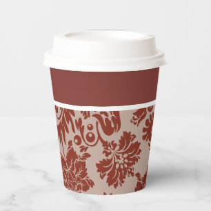 Copper rust damask paper cups