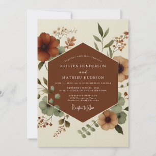 Copper Sage Autumn Wedding Invitation