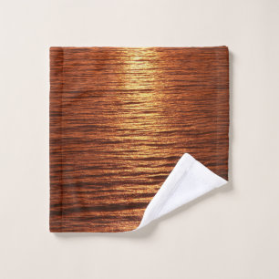 Copper sea pattern bath towel set