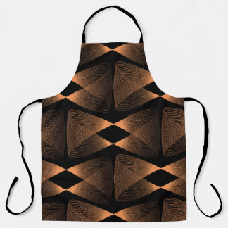 Copper shades, abstract linear tile apron