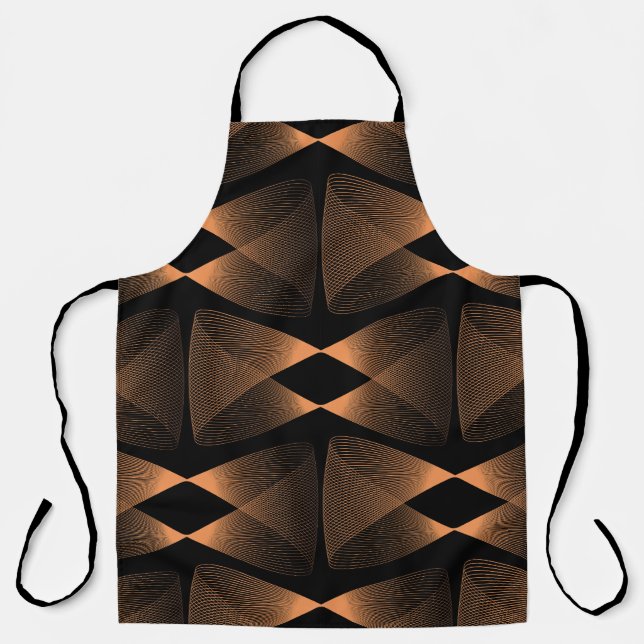 Copper shades, abstract linear tile apron (Front)