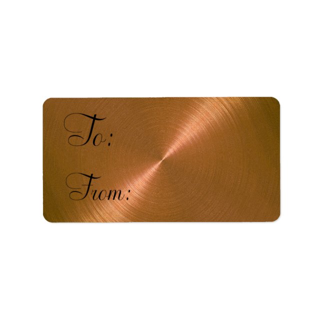 Copper Sheen Gift Tag (Front)