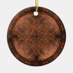 copper shimmer ceramic tree decoration