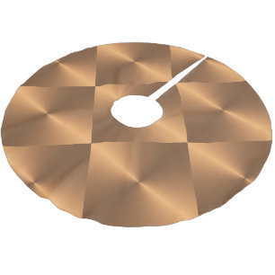 Copper Shine Angle Brushed Polyester Tree Skirt