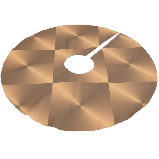 Copper Shine Angle Brushed Polyester Tree Skirt (Angled)