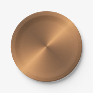 Copper Shine Paper Plate