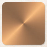 Copper Shine Square Paper Coaster<br><div class="desc">Copper shine is a gradient metallic design</div>