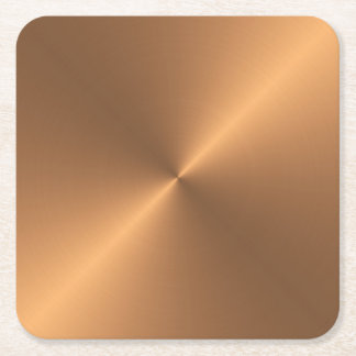 Copper Shine Square Paper Coaster