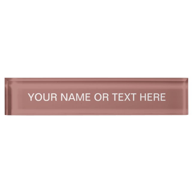 Copper Solid Colour Nameplate (Front)