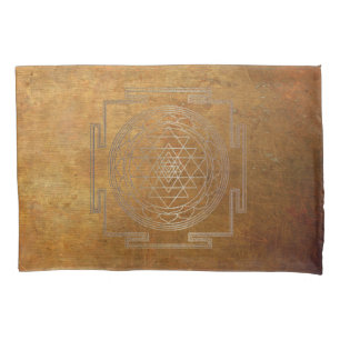 Copper Sri Yantra - Pillow Case