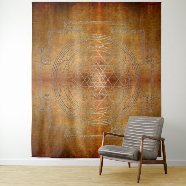 Copper Sri Yantra - Tapestry (In Situ)