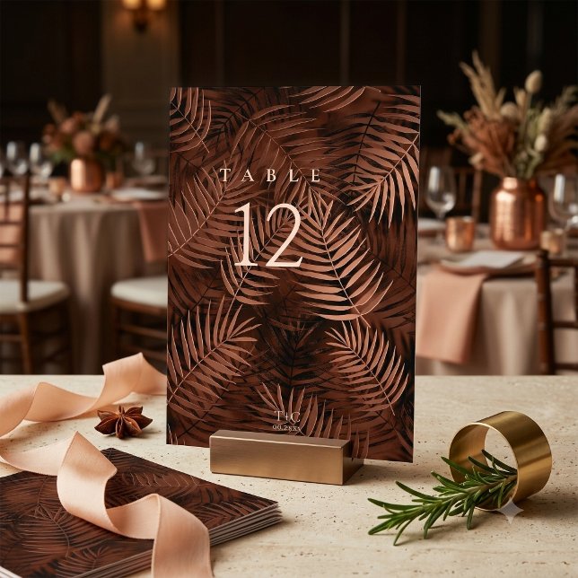 Copper Sunset Palms Pattern Table Number ID1323 (Creator Uploaded)