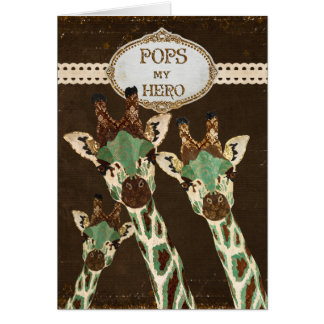 Copper & Teal Giraffes Pops is Hero Card