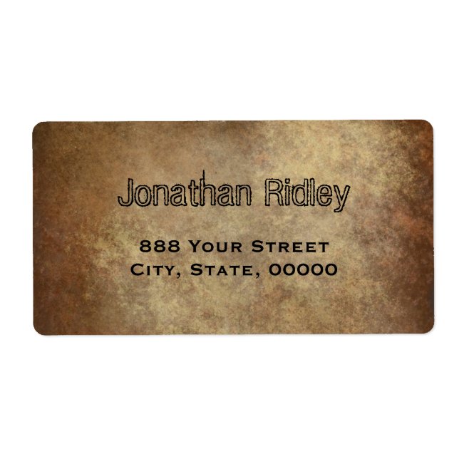 Copper texture image Shipping Labels (Front)