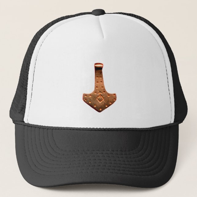 Copper Thor Hammer black and white hat (Front)