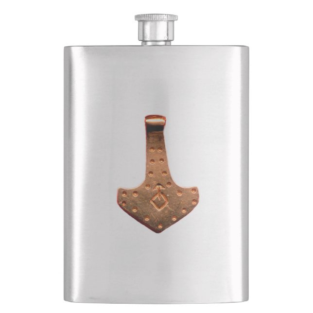 Copper Thor Hammer stainless steel flask (Front)
