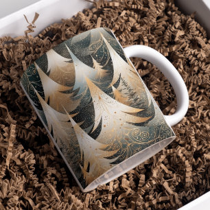 Copper Trees In A Forest Pattern Design Mug