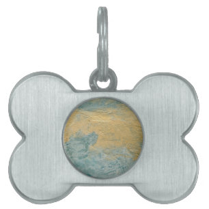 Copper Turquoise Faux Finish Pet ID Tag