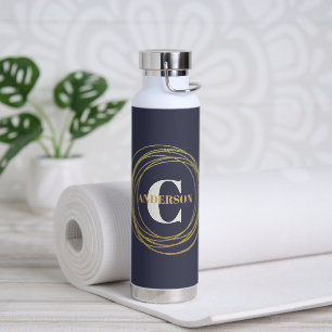 Copper Vacuum Insulated Bottle W/Golden Circles L