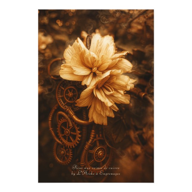 Copper vein flower - photo print (Front)