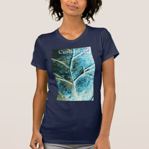 Copper verdigris leaf  T-Shirt