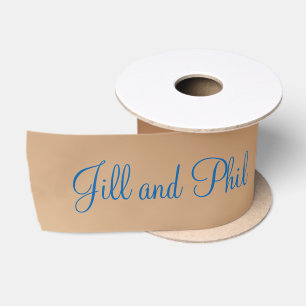 Copper Wedding Monogram Satin Ribbon