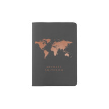 Copper World Map Professional Minimalist