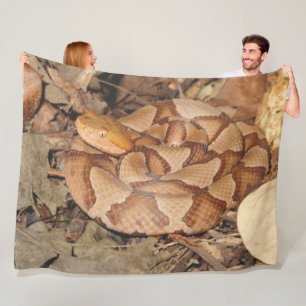 COPPERHEAD SNAKE FLEECE BLANKET