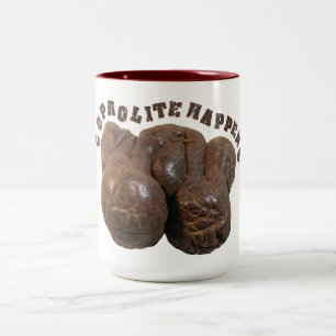 Coprolite Happens Dinosaur Two-Tone Coffee Mug