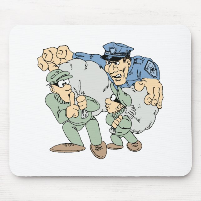 Cops and Robbers Mouse Pad (Front)