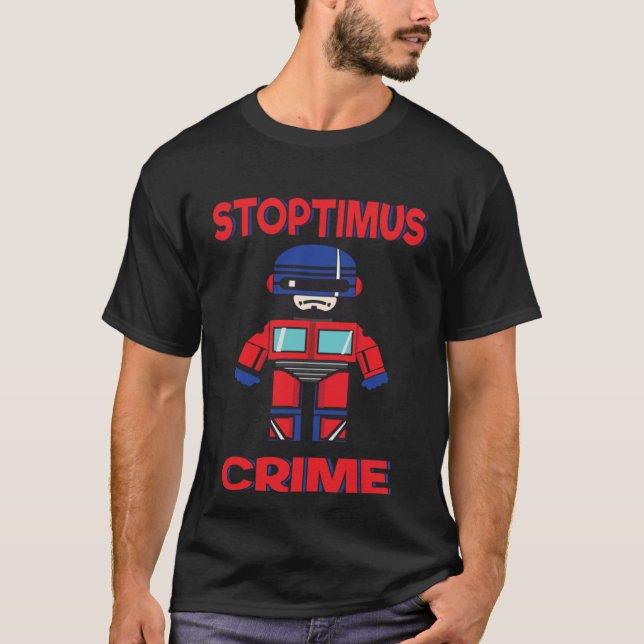 Cops and Robots mash up T-Shirt (Front)