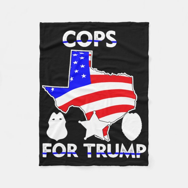 Cops For Trump (austin  Fleece Blanket (Front)