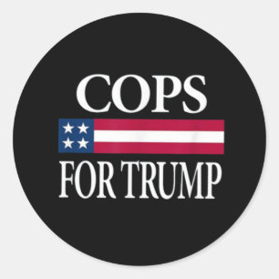 cops for trump classic round sticker