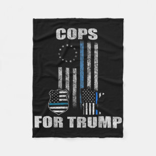 Cops For Trump Support Police Union Minnesota Vers Fleece Blanket