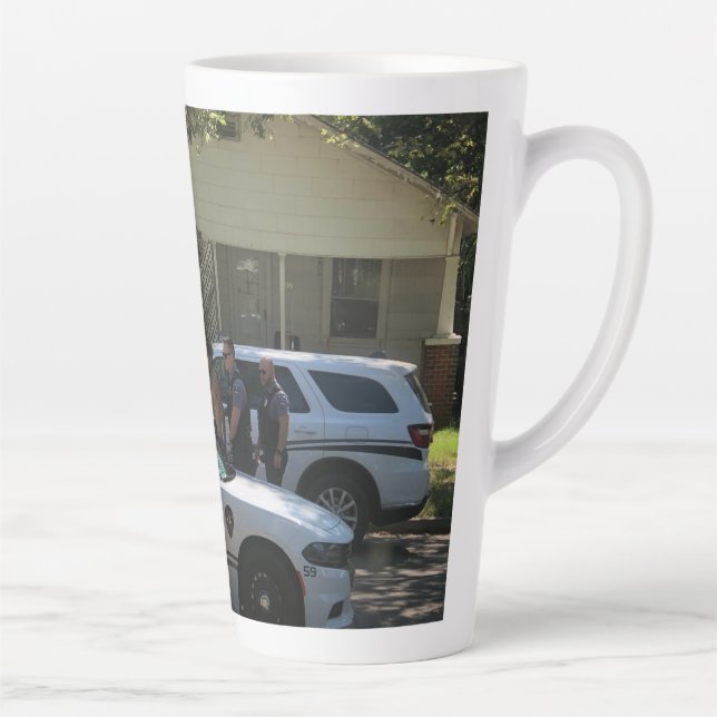 Cops in the hood  latte mug (Right)