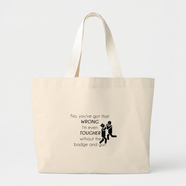 Cops Jokes Gifts Large Tote Bag (Front)