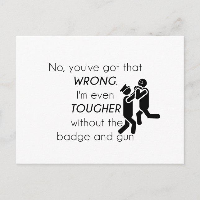 Cops Jokes Gifts Postcard (Front)